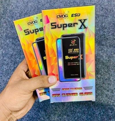 Super X anti-static edge-to-edge curved tempered glass wholesale pack